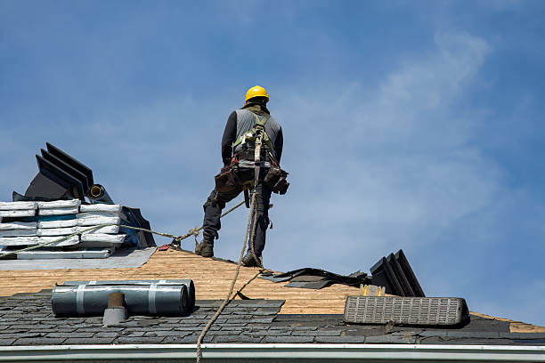 Professional Gutter Installation technician working in Mount Holly, NJ